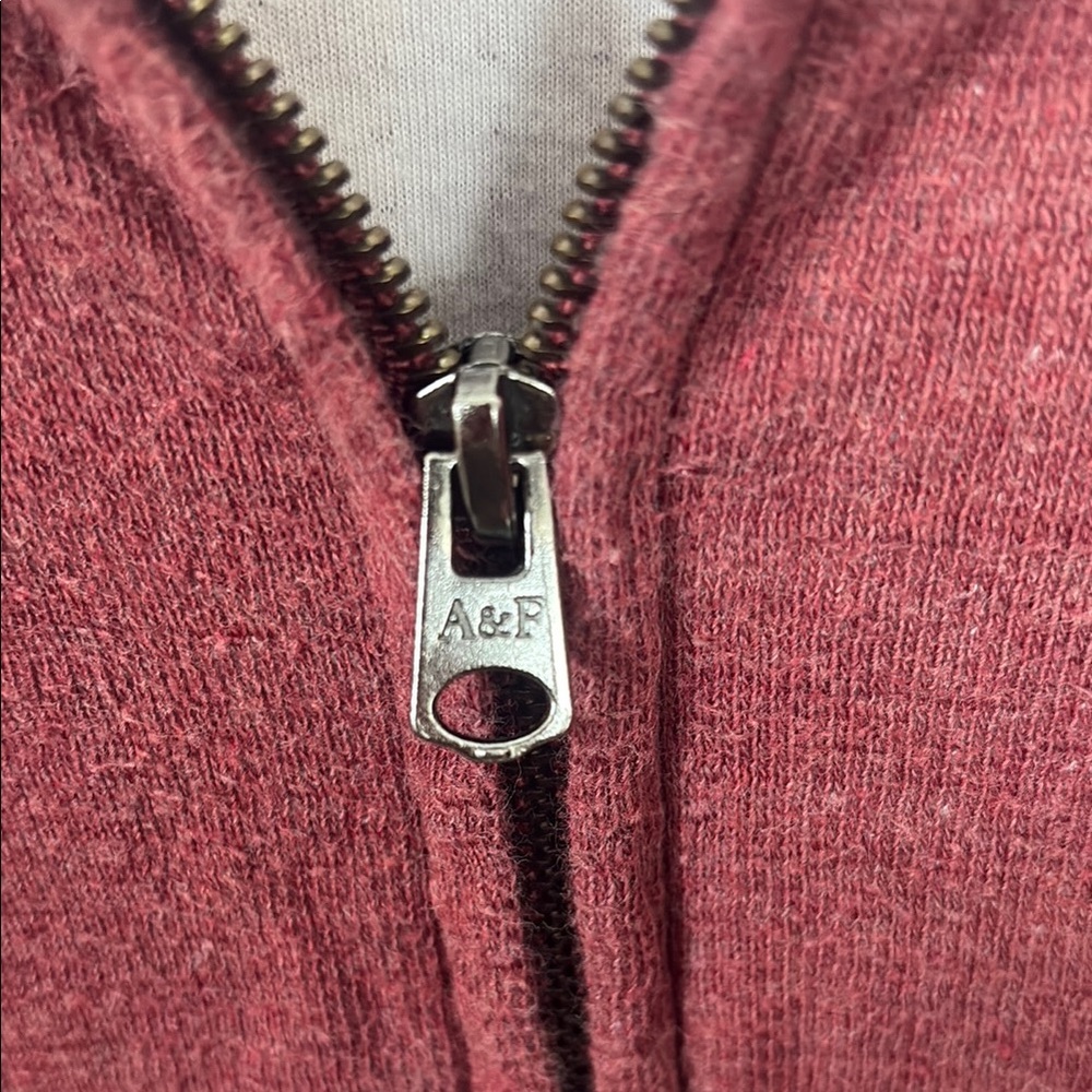 Abercrombie & Fitch Maroon Zip Jacket M - Picture 3 of 9